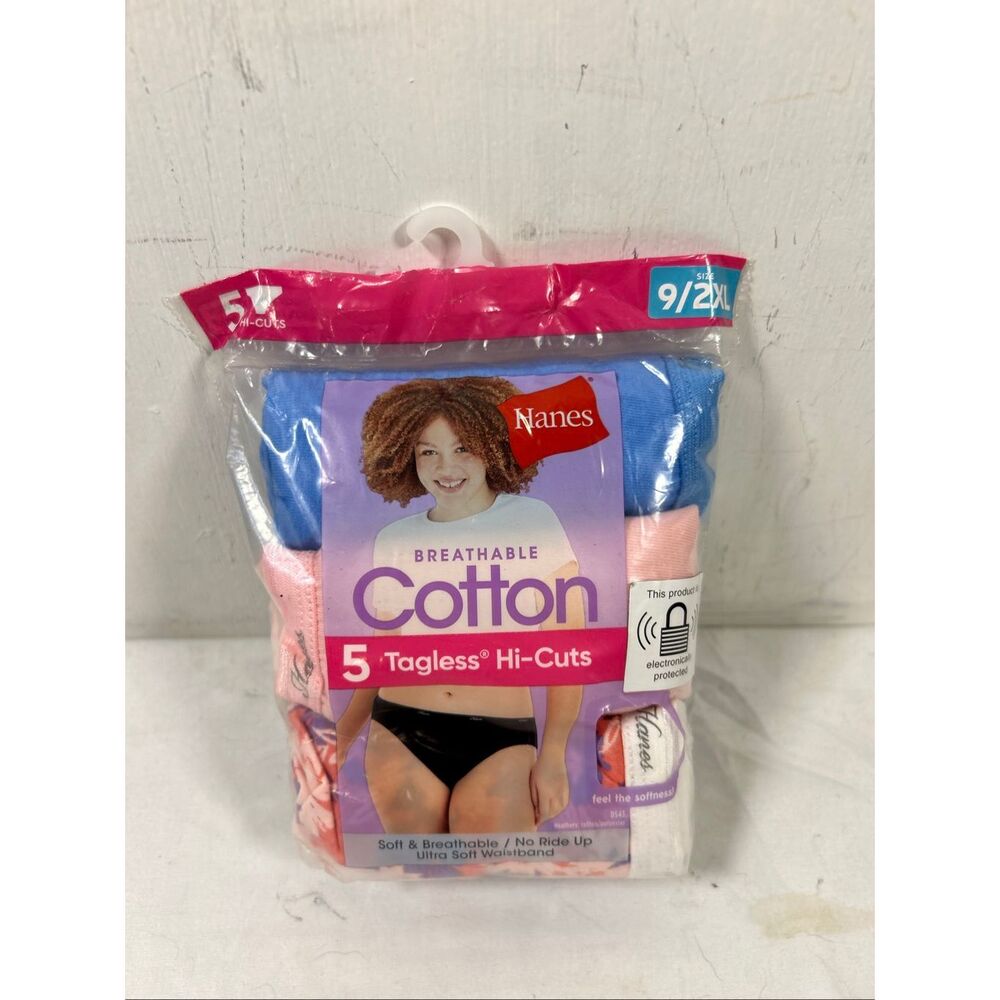 Hanes 5 high cut briefs 9/2xl panties new